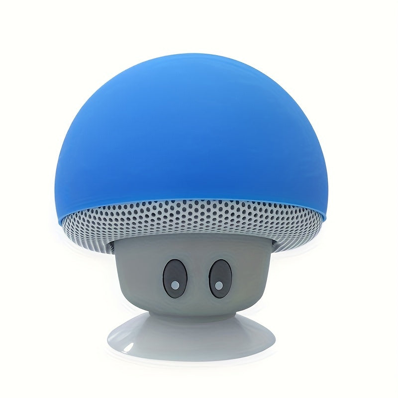 1pc Cartoon Mushroom Portable Wireless Speaker - Portable Bluetooth Speakers with Phone Holder, Suction Cup Design, Mini and Delicate