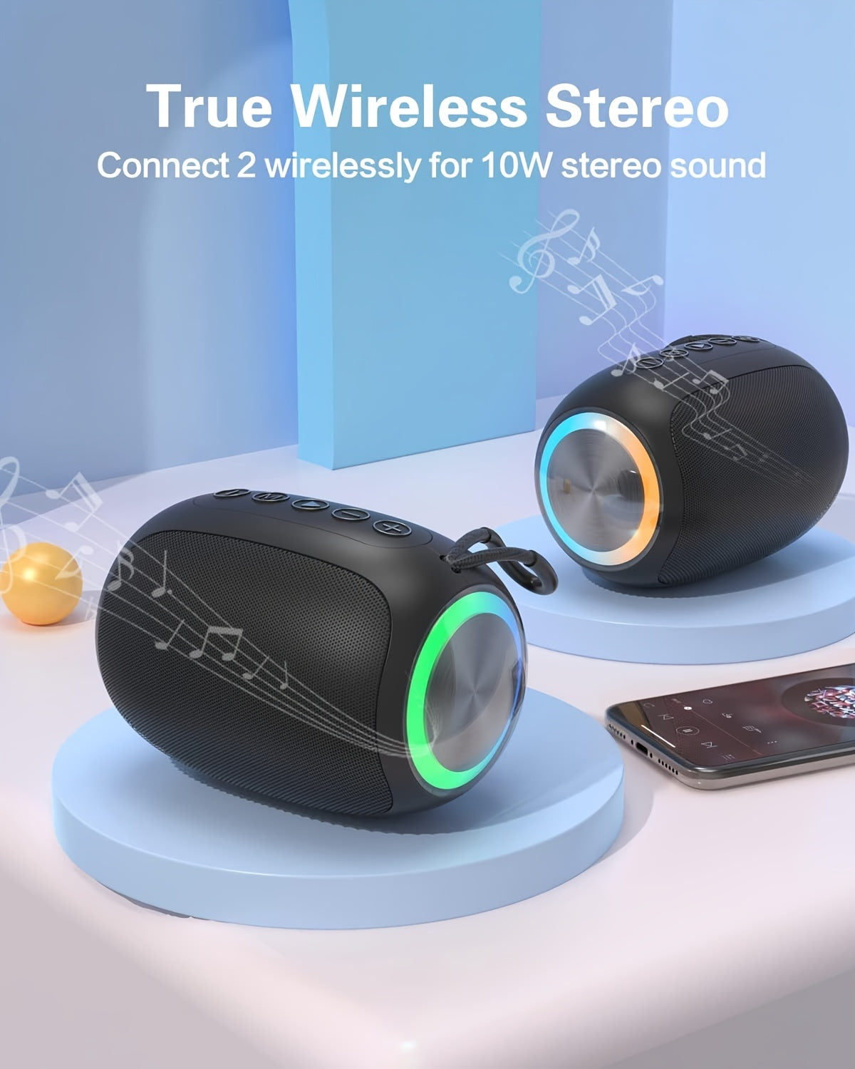 FEOUBEAK Ultimate Sound Experience: 15W Wireless Speaker Speaker, Portable Stereo, Home Subwoofer, Large Volume Outdoor Desktop Computer Mini Speaker