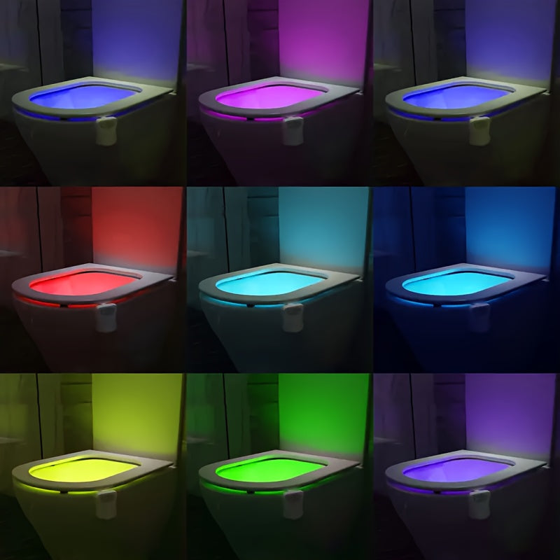 16-Color LED Motion Sensor Toilet Night Light.